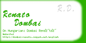 renato dombai business card